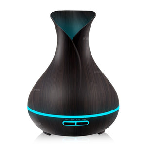 400ml Aroma Essential Oil Diffuser Ultrasonic Air Humidifier with Wood Grain electric LED Lights aroma diffuser for home