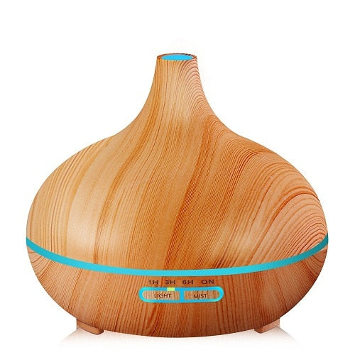 300ml Air Humidifier Essential Oil Diffuser wood grain Aromatherapy diffusers Aroma purifier MistMaker led light for Home