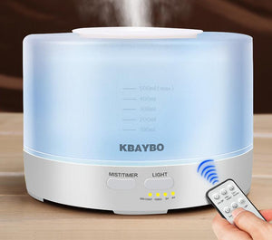 500ml Remote Control Ultrasonic Air Aroma Humidifier With 7 Color LED Lights Electric Aromatherapy Essential Oil Aroma Diffuser