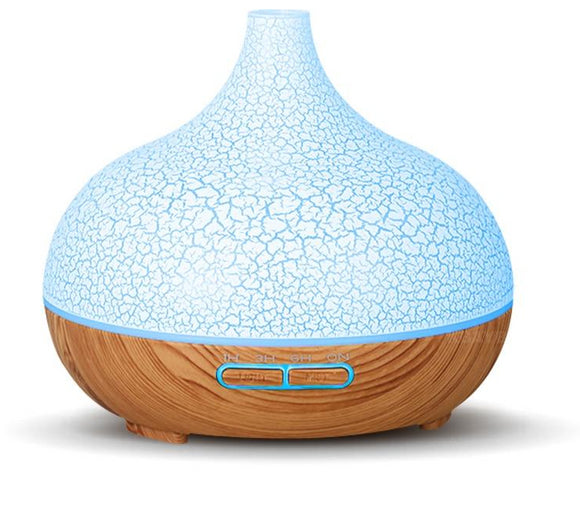 400ml Air humidifier with creative crackle light wood