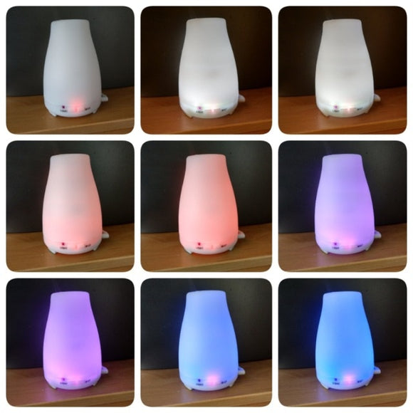 Ultrasonic Humidifier Aromatherapy Oil Diffuser Cool Mist With Color LED Lights essential oil diffuser  Waterless Auto Shut-off